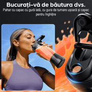 Mini Blender Electric Portabil NextWave™, Multifunctional, Auto-curatare, Autonomie Mare, Recipient detasabil cu capac, Baterie reincarcabila 6000mAh, 20.000 RPM, 240W, 650 ml, negru