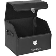 Organizator portbagaj auto Premium NextWave®️, Multifunctional, Pliabil, Rezistent, Manere Laterale, Prindere cu catarame, 3 compartimente mari, 75x31x30 cm