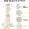 Ansamblu de joaca pentru pisici NextWave®, stalp pentru ascutit ghearelor, bila suspendata, confectionat din sisan natural rezistent la zgarieturi, inaltime mare de 81cm pentru protectia mobilierului, bej