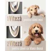 Masina de tuns animale de companie fara fir, Profesionala pentru caini, pisici, 2 viteze, zgomot redus, Afisaj nivel baterie reincarcabila, Acumulator trimmer 2000mAh, cablu usb, Silentioasa, Auriu