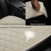 Husa scaun auto universala NextWave®️, ofera protectie pentru sezut scaun fata, design elegant cu buzunar pentru depozitare, anti-alunecare, material respirabil, pentru toate sezoanele, 50x 50 cm