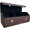 Organizator portbagaj auto Premium NextWave®️, Multifunctional, Pliabil, Rezistent, Manere Laterale, Prindere cu catarame, 1/2/3 compartimente mare, Maro