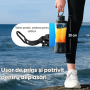 Mini Blender Electric Portabil NextWave™, Multifunctional, Auto-curatare, Autonomie Mare, Recipient detasabil cu capac, Baterie reincarcabila 6000mAh, 20.000 RPM, 240W, 650 ml, negru