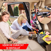 Huse Auto pentru spatarul scaunelor din fata NextWave®, Protectie spatar pentru masina, Organizator auto rezistent la Apa, 9 buzunare, Universal, uz personal, taxi, ride sharing, set 2 bucati, negre