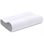 Perna ortopedica pentru dormit NextWave®, Spuma cu Memorie ergonomica pentru Gat si Suport Cervical, Ideala pentru dormitul lateral, spate sau stomac, Husa detasabila lavabila, Fermitate Medie, 60 x 40 cm