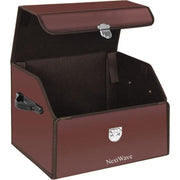 Organizator portbagaj auto Premium NextWave®️, Multifunctional, Pliabil, Rezistent, Manere Laterale, Prindere cu catarame, 1/2/3 compartimente mare, Maro