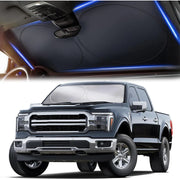 Parasolar auto NextWave® pentru parbriz, material reflectorizant 280T, protectie UV pana la 99%, design pliabil cu cadru flexibil din otel cu memorie, reduce acumularea caldurii si protejeaza interiorul, husa de depozitare inclusa, negru