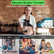 Mini Blender Electric NextWave™, Portabil, Multifunctional, Auto-curatare, Autonomie Mare, Baterie reincarcabila 4000mAh, 460 ml
