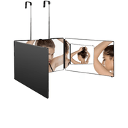 Oglinda 360°, NextWave™, Potrivita pentru machiaj, aranjare, coafare, barbierit, ingrijire, Sistem agatare, Inaltime reglabila, Pliabila, Portabila, Roz