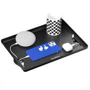 Raft pentru pat NextWave®️, cu suport pentru telefon, tableta si obiecte, incarcator, prindere incorporata pentru cabluri, 32x24x7 cm, alb