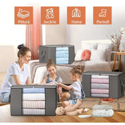 Set 10 huse depozitare NextWave, protecție pentru haine și jucării, gri, 60x40x33cm