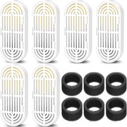 Set 12 filtre de rezerva pentru dispenser de apa tip adapator fantana pentru pisici si caini NextWave®️, purificare, elimina eficient impuritatile si firele de par, carbon activ, 6 filtre de bumbac si 6 bureti prefiltranti