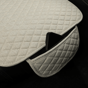 Husa scaun auto universala NextWave®️, ofera protectie pentru sezut scaun fata, design elegant cu buzunar pentru depozitare, anti-alunecare, material respirabil, pentru toate sezoanele, 50x 50 cm