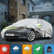 Prelata Auto Premium NextWave®️, Impermeabila, Protectie UV, Praf, Zapada, Inghet, Universala pentru Sedan, Buzunare Oglinzi, Fermoar Usa Sofer, Material Premium, Husa Saculet Depozitare