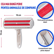 Perie pentru curatarea parului NextWave® de pisici, caini sau alte animale de companie, reutilizabila, Alb
