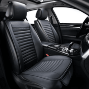 Set de 2 huse NextWave®️ pentru scaune auto, ofera protectie scaunelor din fata, universala, masina personala, taxi, ride sharing, antialunecare, material respirabil, pentru toate sezoanele, buzunare de depozitare