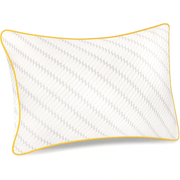 Perna ortopedică ajustabilă NextWave®️, spumă cu memorie mărunțită, suport cervical, 2 zone de confort, ideală pentru toate pozițiile de somn, husă lavabilă, 70x50 cm