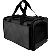 Geanta pentru transport animale mici NextWave®, pisica, caine, iepure, din panza, 46x30x30, Baza rezistenta cu covoras, Usor de transportat, Plasa respirabila