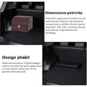 Organizator portbagaj auto Premium NextWave®️, Multifunctional, Pliabil, Rezistent, Manere Laterale, Prindere cu catarame, 1 compartiment mare, 38x31x30 cm