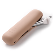 Organizator pensule machiaj pentru calatorii, din silicon anti-cadere, portabil, elegant, usor, inchidere cu magnet, portfard pentru cosmetice, rezistent la apa, 21x6x4 cm