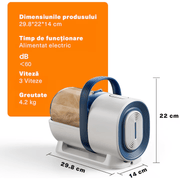 Masina De Tuns Animale, Caini, Pisici NextWave®, Aspirator 7 in 1 pentru toaletarea animalelor de companie si materiale textile, 6 marimi pentru tuns, Usor de Utilizat, Zgomot Redus