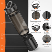 Mini Blender Electric NextWave™, Portabil, Multifunctional, Auto-curatare, Autonomie Mare, Baterie reincarcabila 4000mAh, Smoothie, legume si fructe, Milk shake, Fresh, 400 ml, 6 Lame 3D