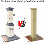 Ansamblu de joaca pentru pisici NextWave®, stalp pentru ascutit ghearelor, bila suspendata, confectionat din sisan natural rezistent la zgarieturi, inaltime mare pentru protectia mobilierului