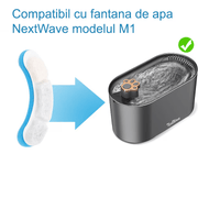 Set 3 Filtre pentru Dispenser Apa Automat NextWave™, Fantana pentru pisici/caini, Compatibil cu model M1, Purificare, Ionizare, Carbon activ
