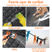 Husa scaune auto protectie si transport animale NextWave®️, Universala, pentru caini si pisici de toate taliile, Impermeabila, 137cm, Negru