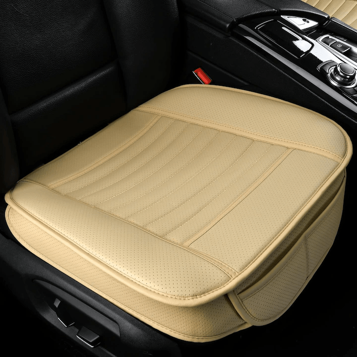 Husa scaun auto NextWave®️, universala, 53 x 53 cm, ofera protectie pentru sezut scaun fata, piele PU, anti-alunecare, design elegant cu buzunar pentru depozitare