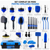Set detailing auto NextWave, Cutie Inclusa, 36 piese, kit curatare auto interior exterior, perii bormasina, jante, anvelope, bord, tapiterie, grile, lavete microfibra, accesoriu parbriz, manusa spalare, detailing profesional, perii detailing si curatare